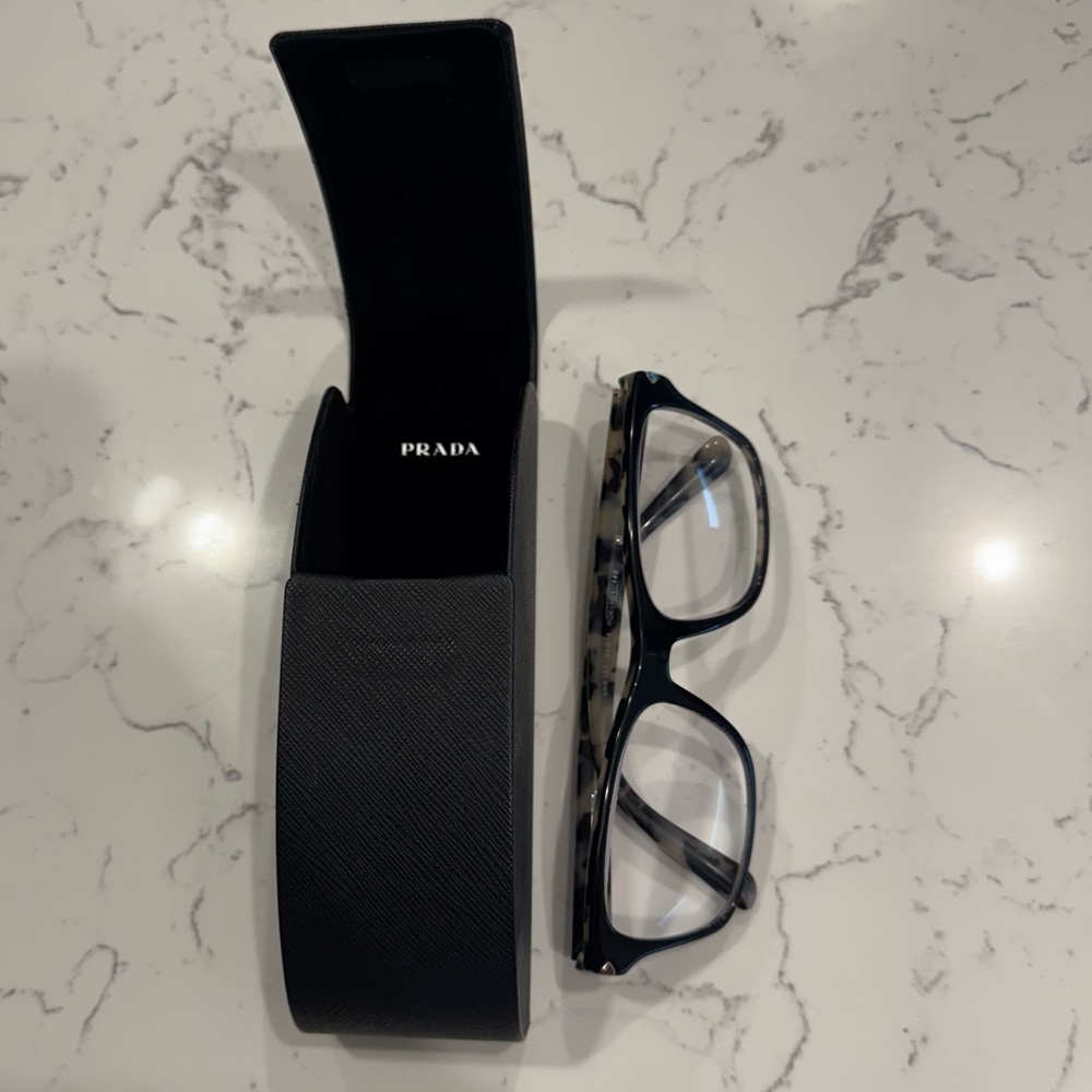 Prada Black/Tortoise Rectangular Eyeglasses With … - image 3